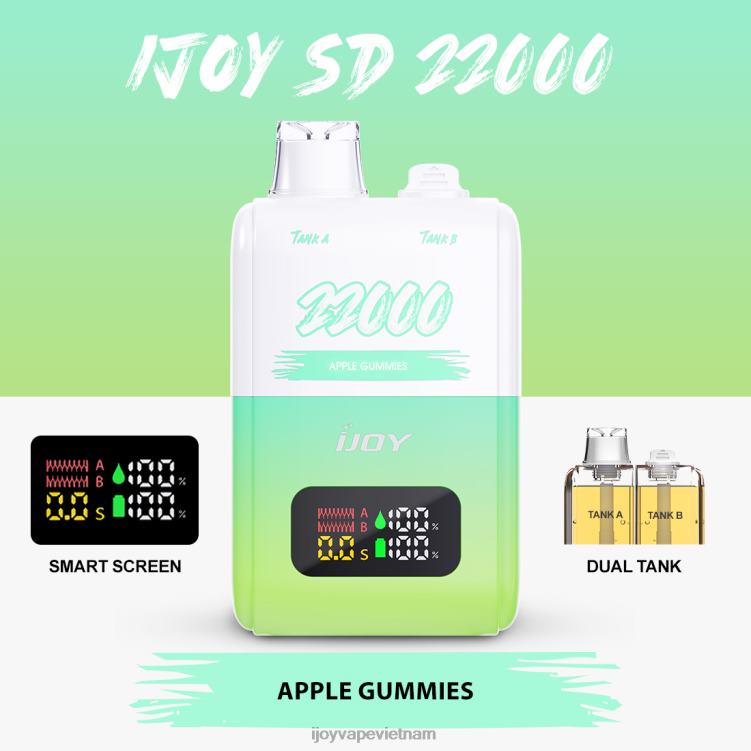 iJOY Vape Disposable - iJOY SD 22000 dùng một lần 6Z0P6145 kẹo dẻo táo
