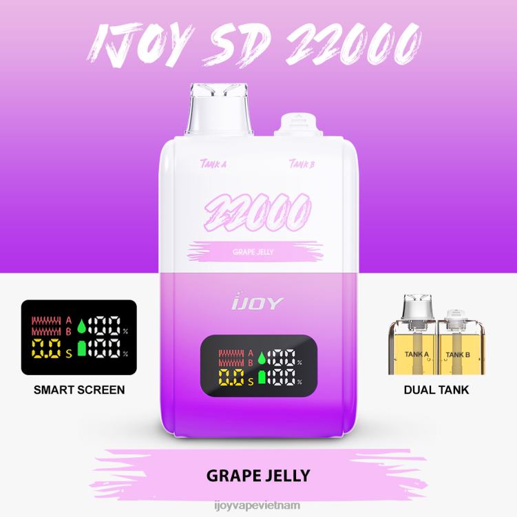 iJOY Vape Flavors - iJOY SD 22000 dùng một lần 6Z0P6153 thạch nho