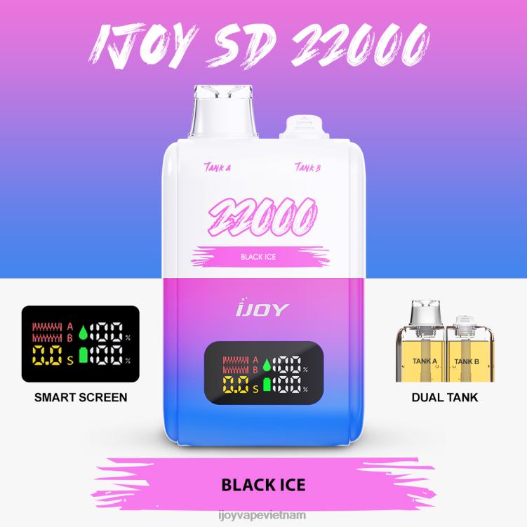 iJOY Vapes Online - iJOY SD 22000 dùng một lần 6Z0P6148 băng đen